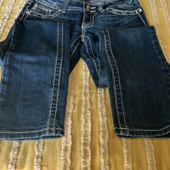 Miss Me Skinny Jeans w/ Rhinestone Embellishments - Picture 9 of 16